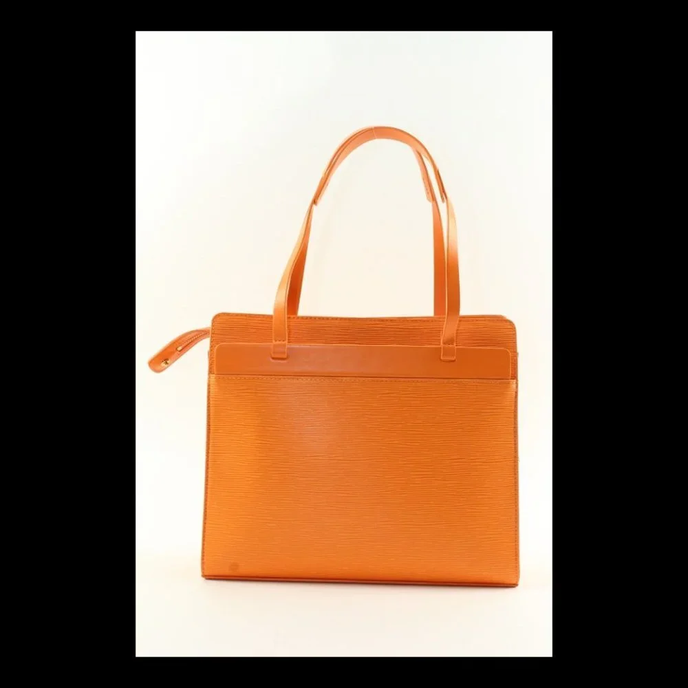 LOUIS VUITTON Orange Epi Leather Croisette Zip Shoulder Bag 1LV1220K
